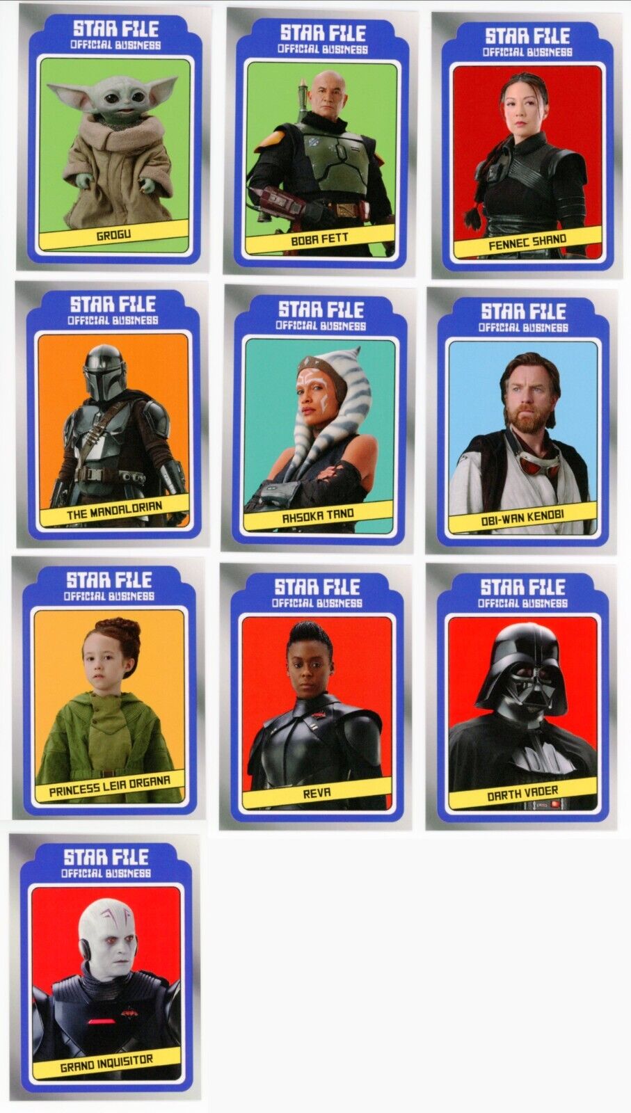 2022 Topps Star Wars NYCC Star File Official Business Limited 10 Card Set /2200 Star Wars Base - Hobby Gems