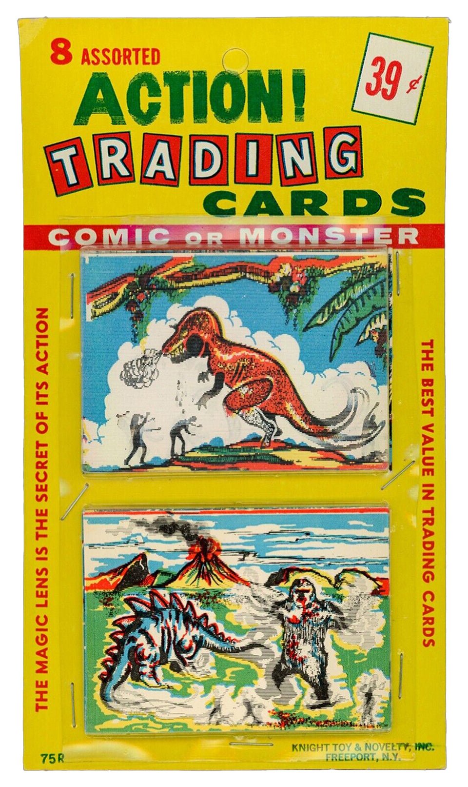 1963 Comic or Monster Action! Trading Cards Knight Toy & Novelty Pack Monster Base Sealed Pack - Hobby Gems
