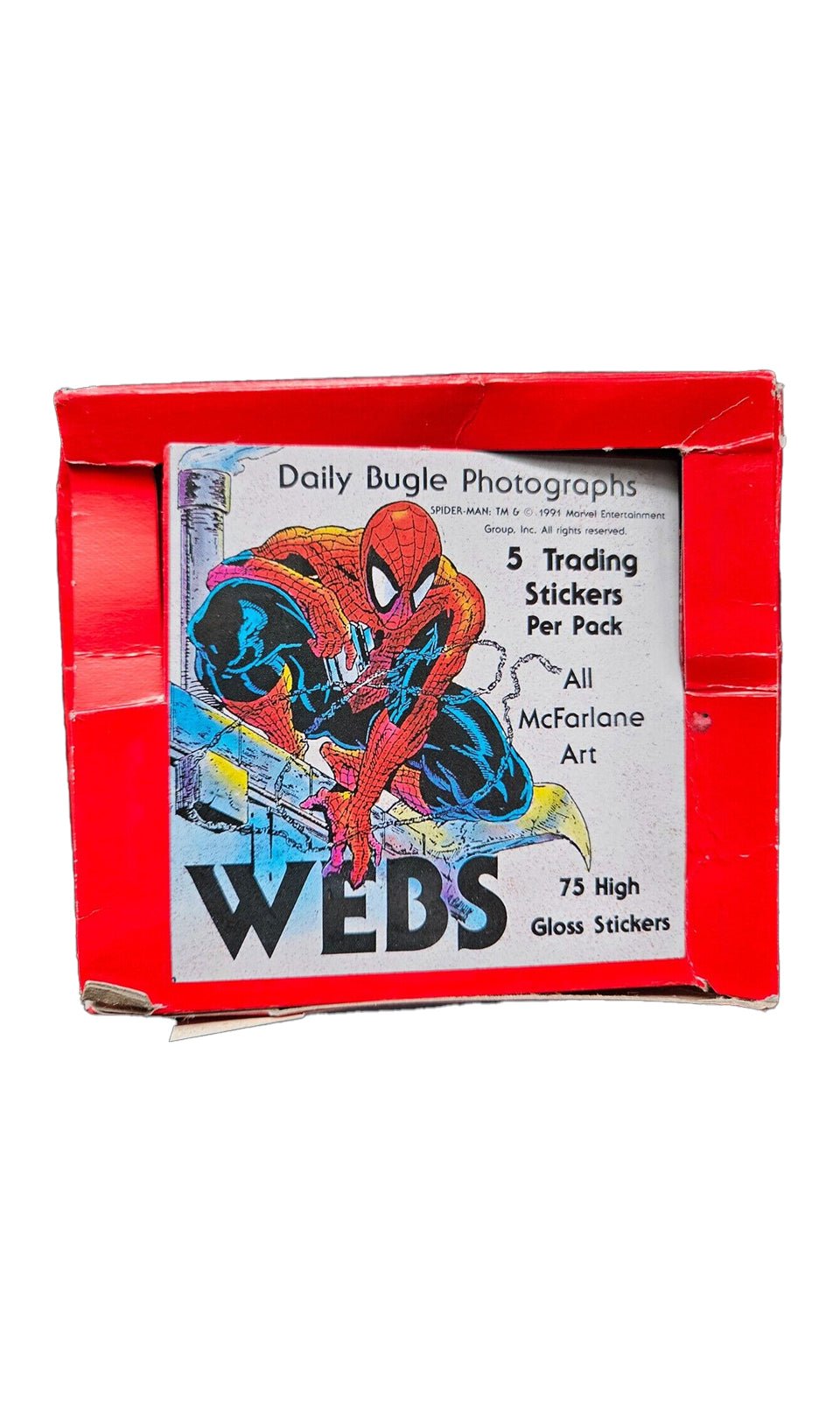 1991 Marvel Spider-Man Webs Comic Images (Open Box) Marvel Open Box Sealed Pack - Hobby Gems