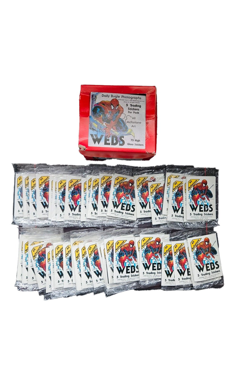 1991 Marvel Spider-Man Webs Comic Images (Open Box) Marvel Open Box Sealed Pack - Hobby Gems