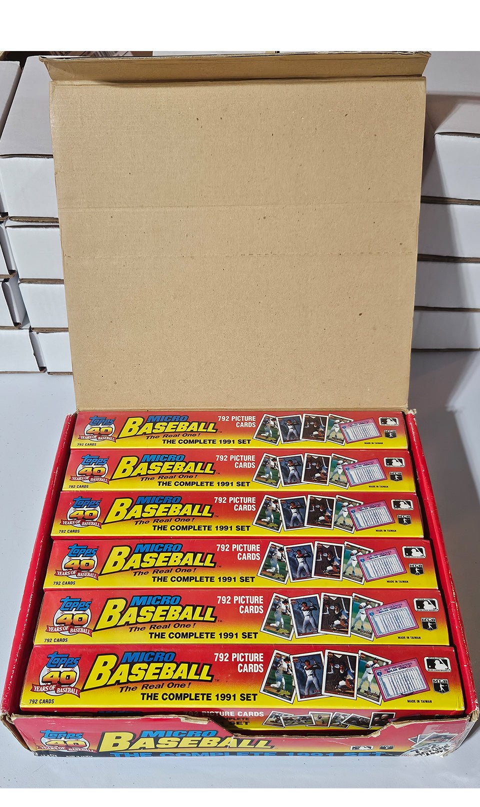 1991 Topps Micro Baseball Base with 12 Factory Sealed Sets Baseball Sealed Box - Hobby Gems