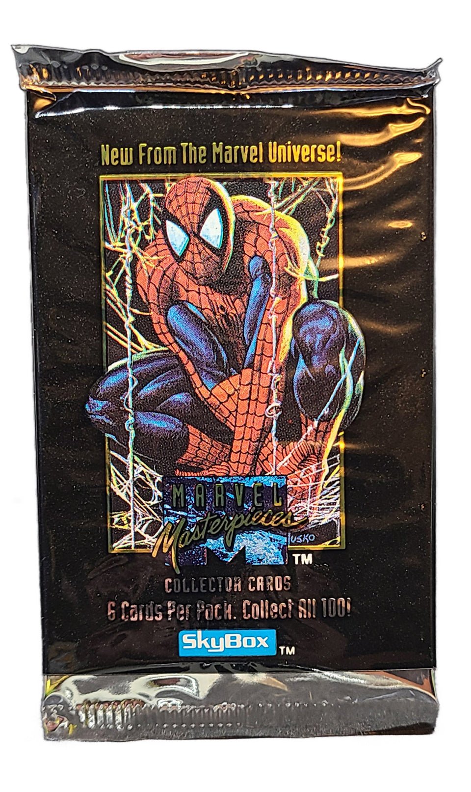 1992 Marvel Masterpieces Skybox Pack (Spider-Man) Marvel Sealed Pack - Hobby Gems
