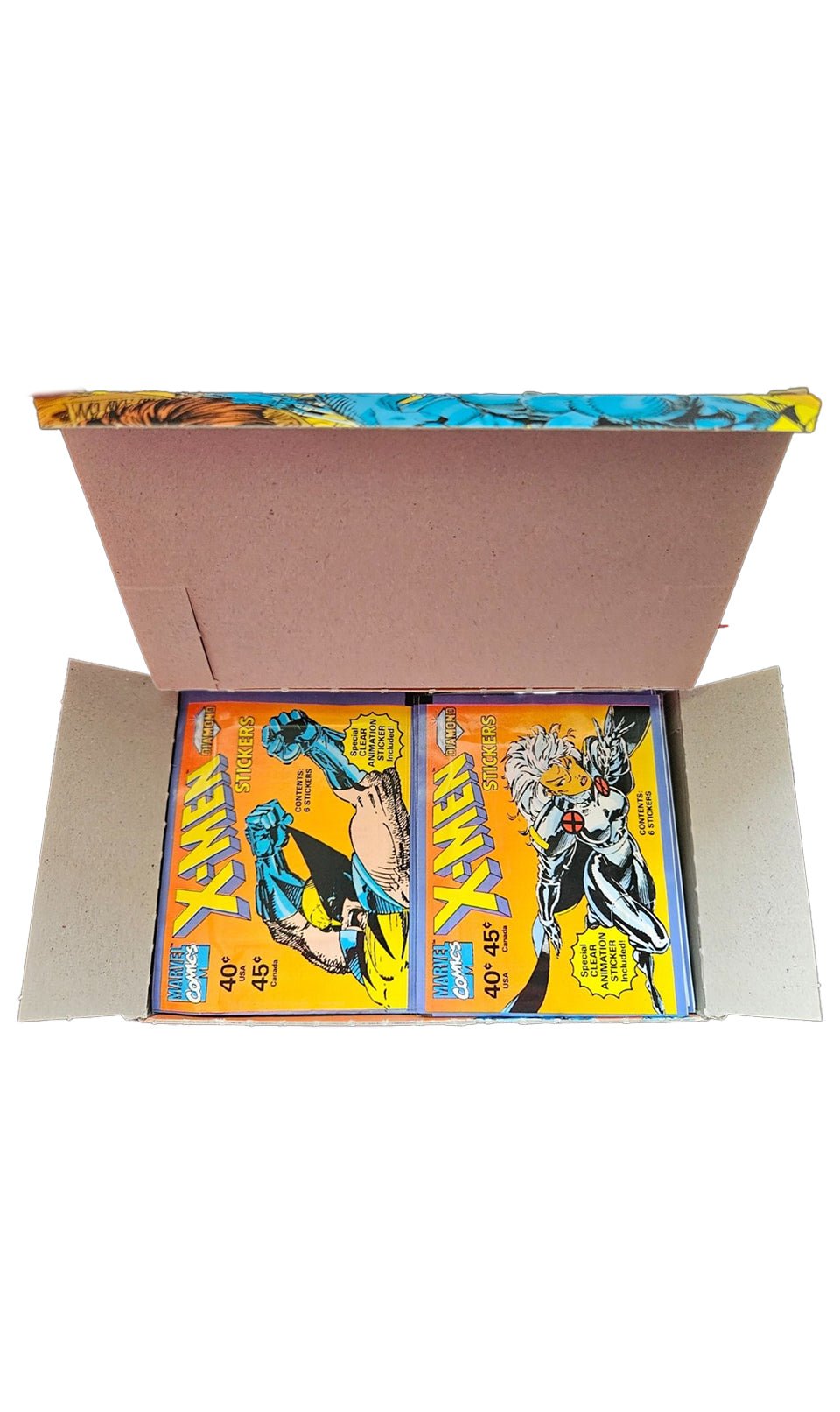 1993 Marvel Comics X-Men Diamond Sticker Box Marvel Sealed Box - Hobby Gems