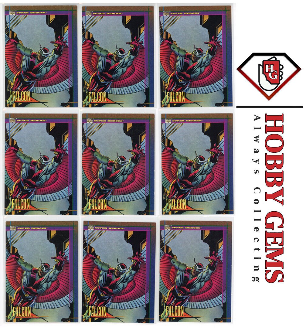 1993 Marvel Universe Series 4 #84 Falcon Avengers Lot of 9 Marvel Base - Hobby Gems