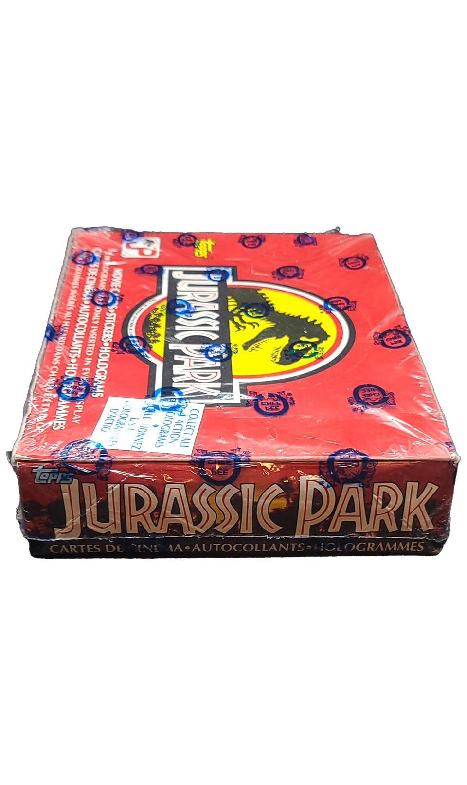 1993 Topps O-Pee-Chee Jurassic Park Movie Cards & Stickers Factory Sealed Box Jurassic Park Sealed Box - Hobby Gems