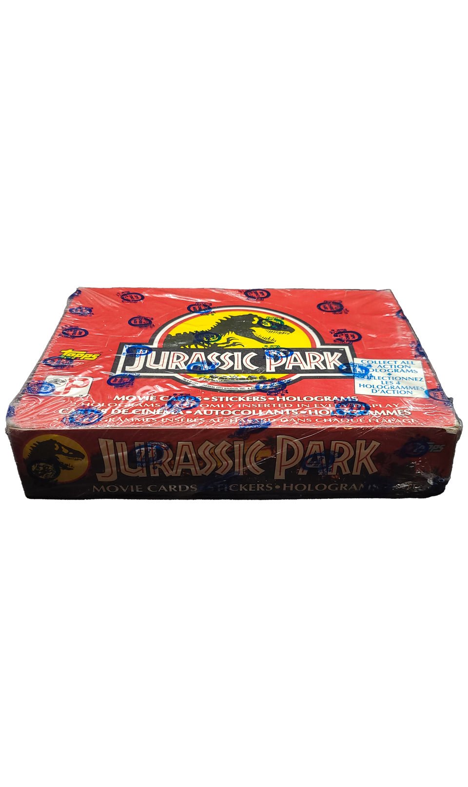 1993 Topps O-Pee-Chee Jurassic Park Movie Cards & Stickers Factory Sealed Box Jurassic Park Sealed Box - Hobby Gems