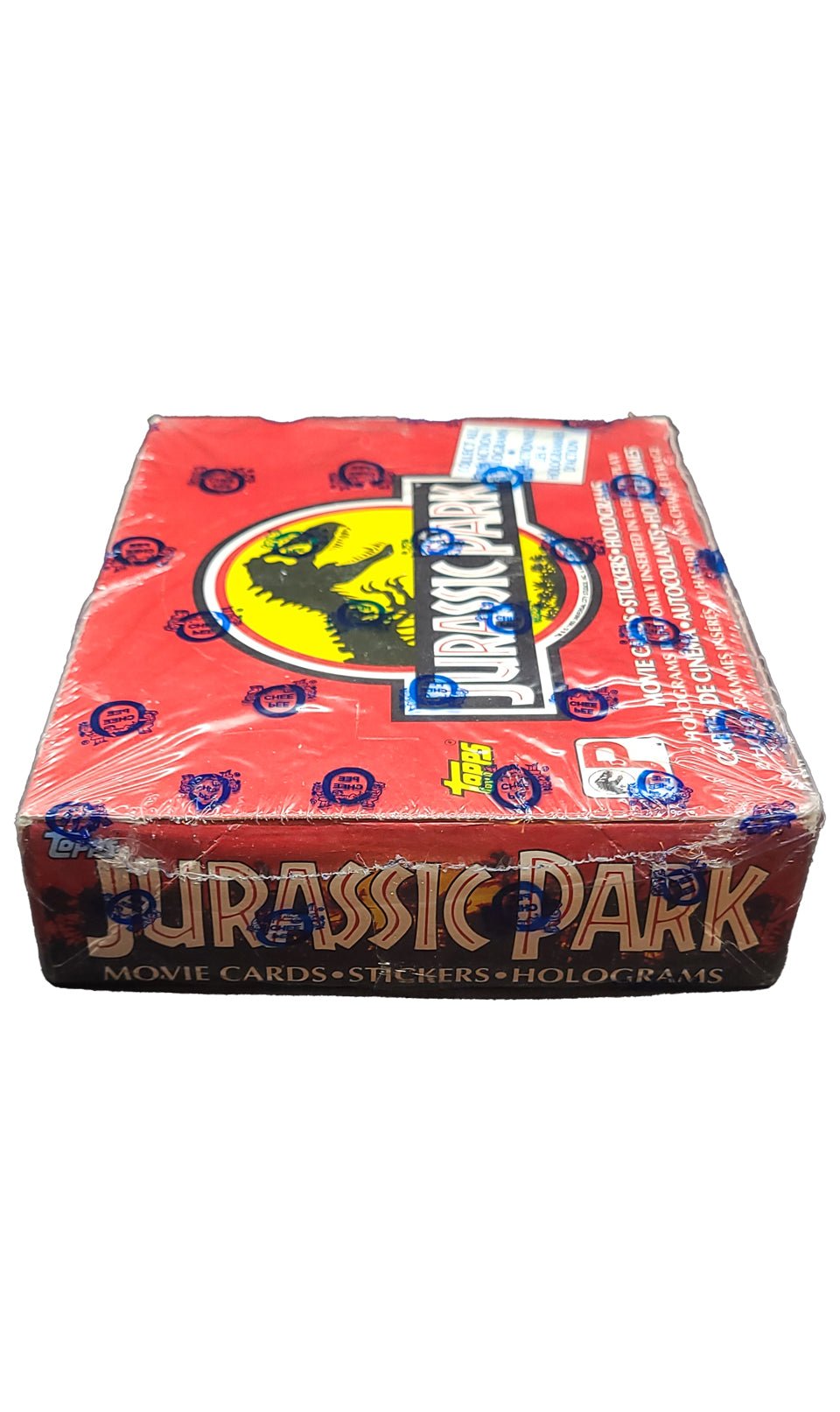 1993 Topps O-Pee-Chee Jurassic Park Movie Cards & Stickers Factory Sealed Box Jurassic Park Sealed Box - Hobby Gems