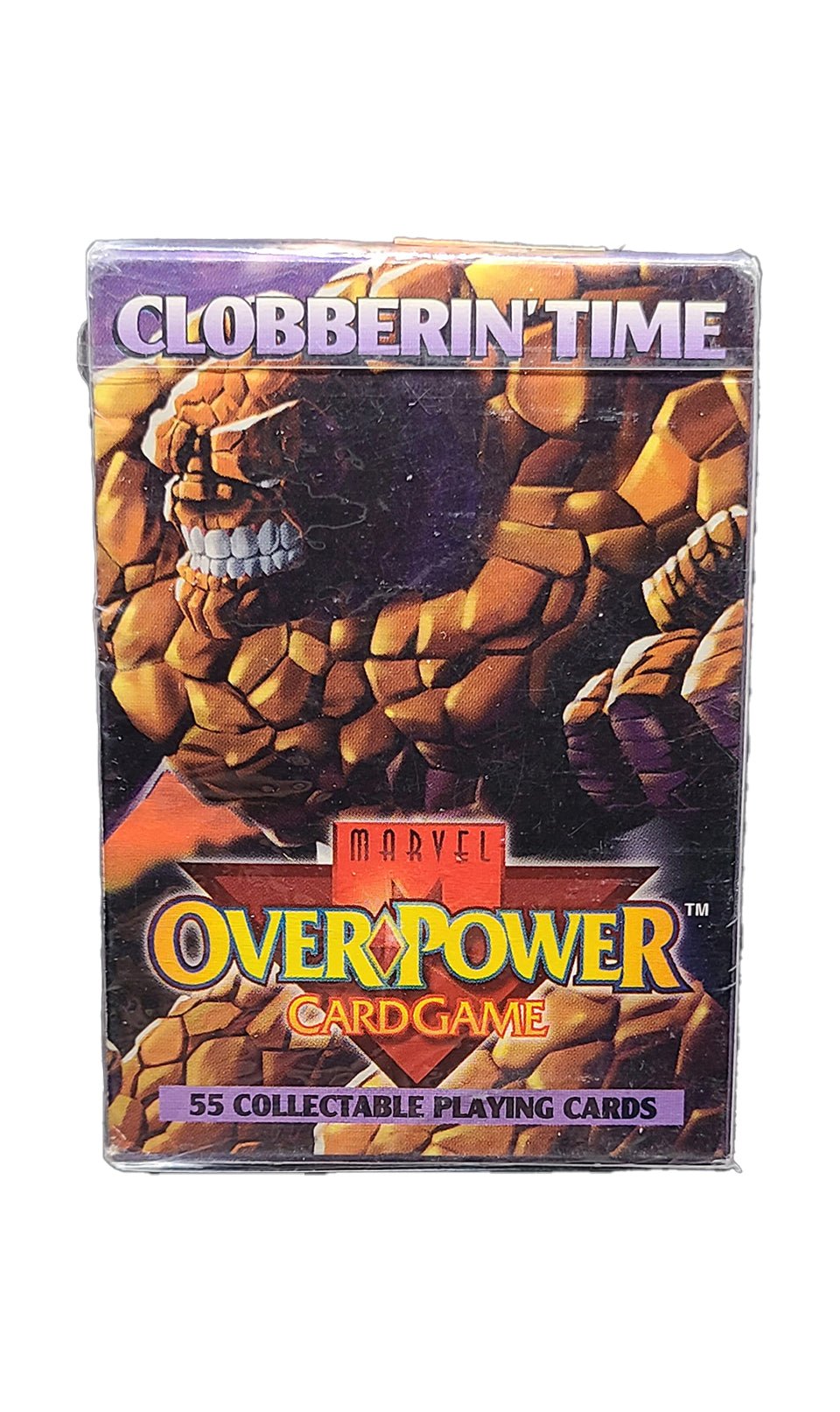 1995 Marvel Clobberin' Time Overpower Card Game Starter Deck (Thing) Marvel Sealed Deck - Hobby Gems