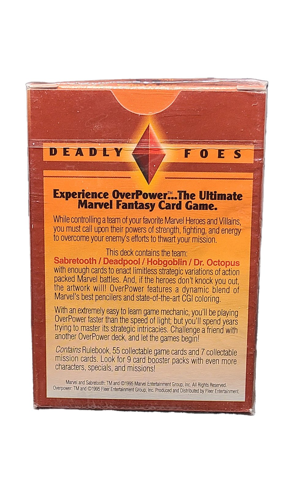 1995 Marvel Deadly Foes Overpower Card Game Starter Deck (Sabretooth) Marvel Sealed Deck - Hobby Gems