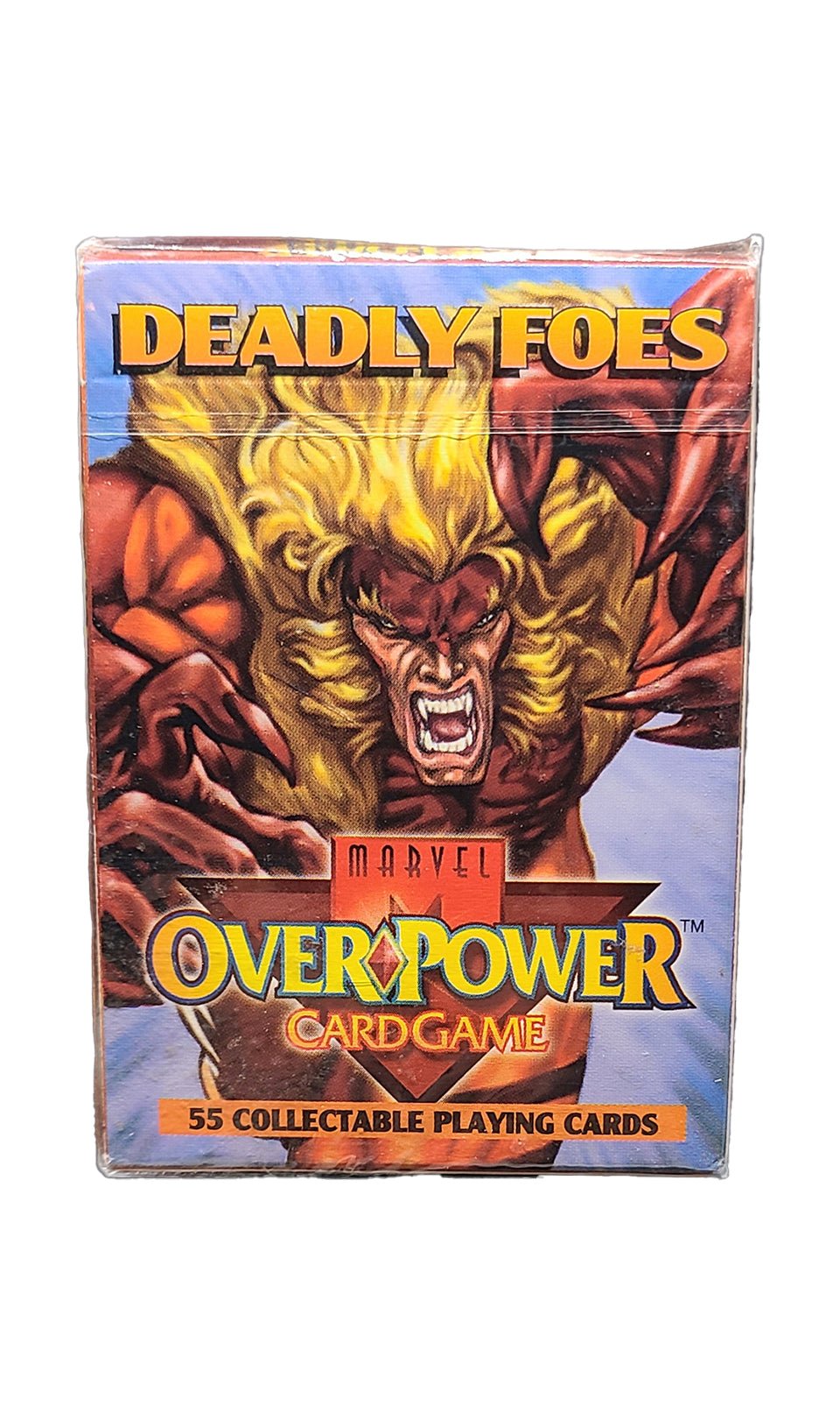 1995 Marvel Deadly Foes Overpower Card Game Starter Deck (Sabretooth) Marvel Sealed Deck - Hobby Gems