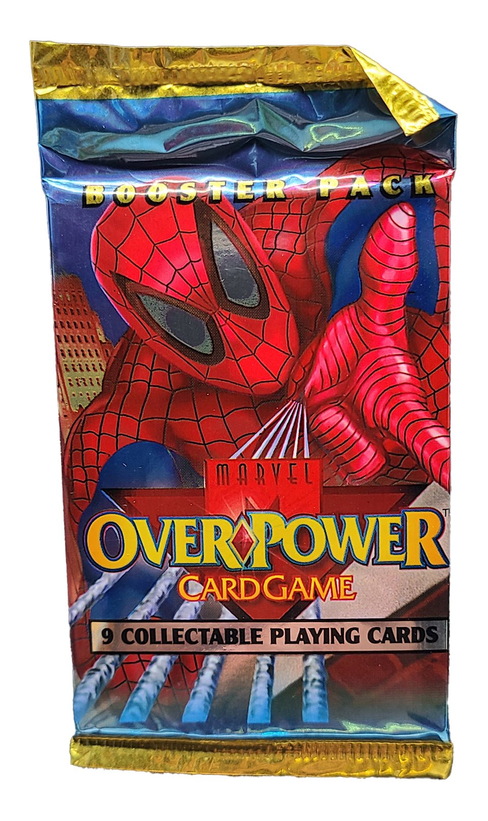 1995 Marvel Overpower Card Game Pack (Spider-Man) Marvel Sealed Pack - Hobby Gems