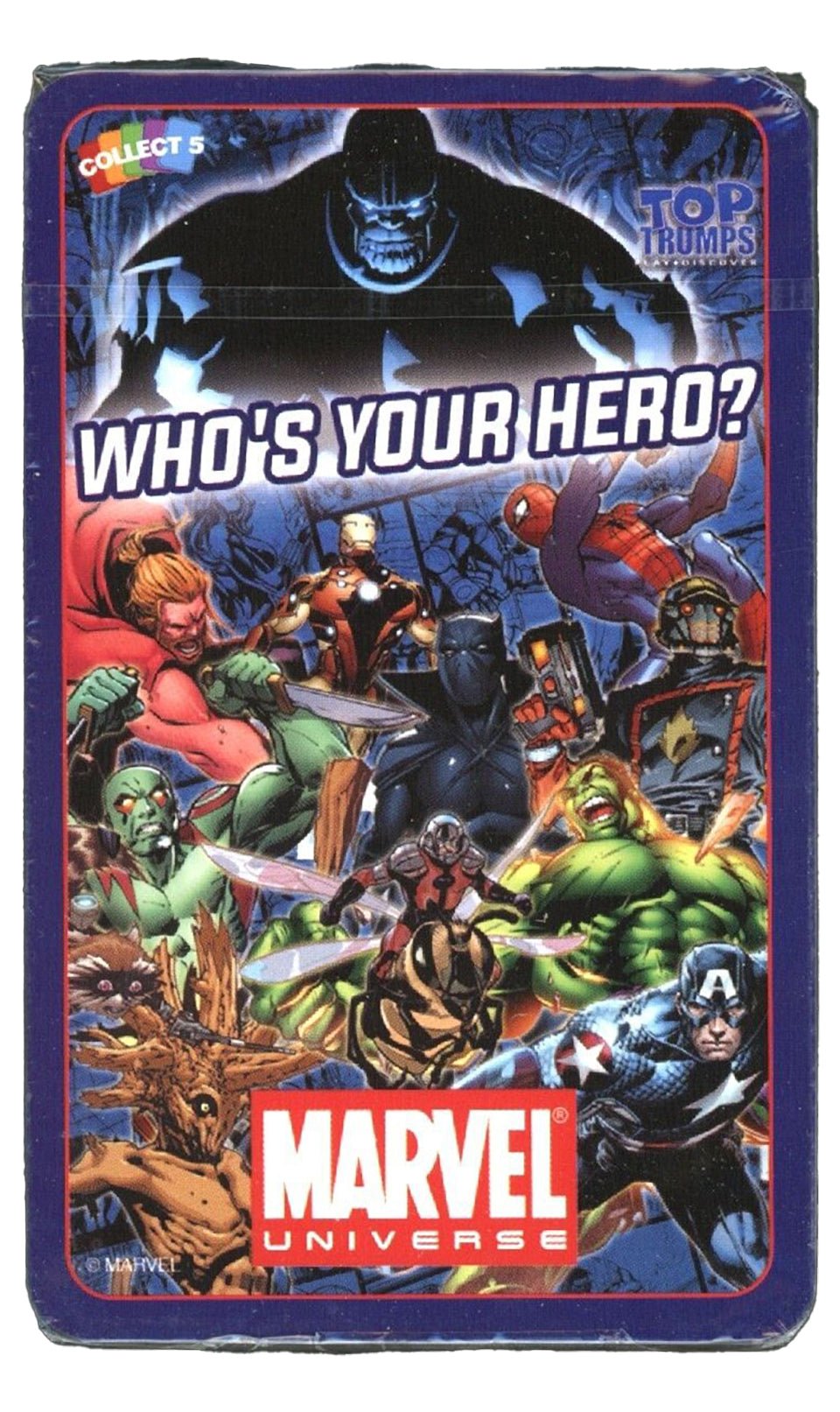 2019 Marvel Universe Who's Your Hero? Top Trumps Specials UK Limited Card Game Marvel Sealed Deck - Hobby Gems