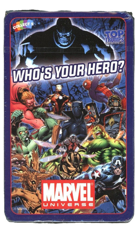 2019 Marvel Universe Who's Your Hero? Top Trumps Specials UK Limited Card Game Marvel Sealed Deck - Hobby Gems