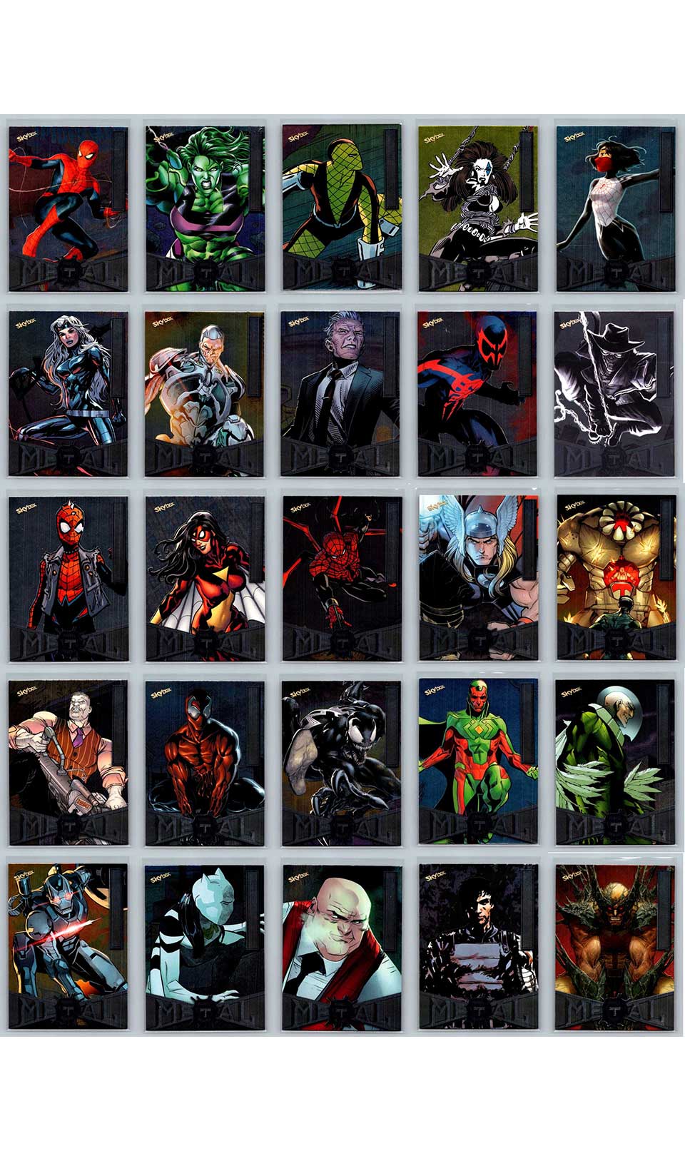 2022 Marvel Metal Universe Spider - Man #1 - 100 Card Low Series Set Marvel Set - Hobby Gems