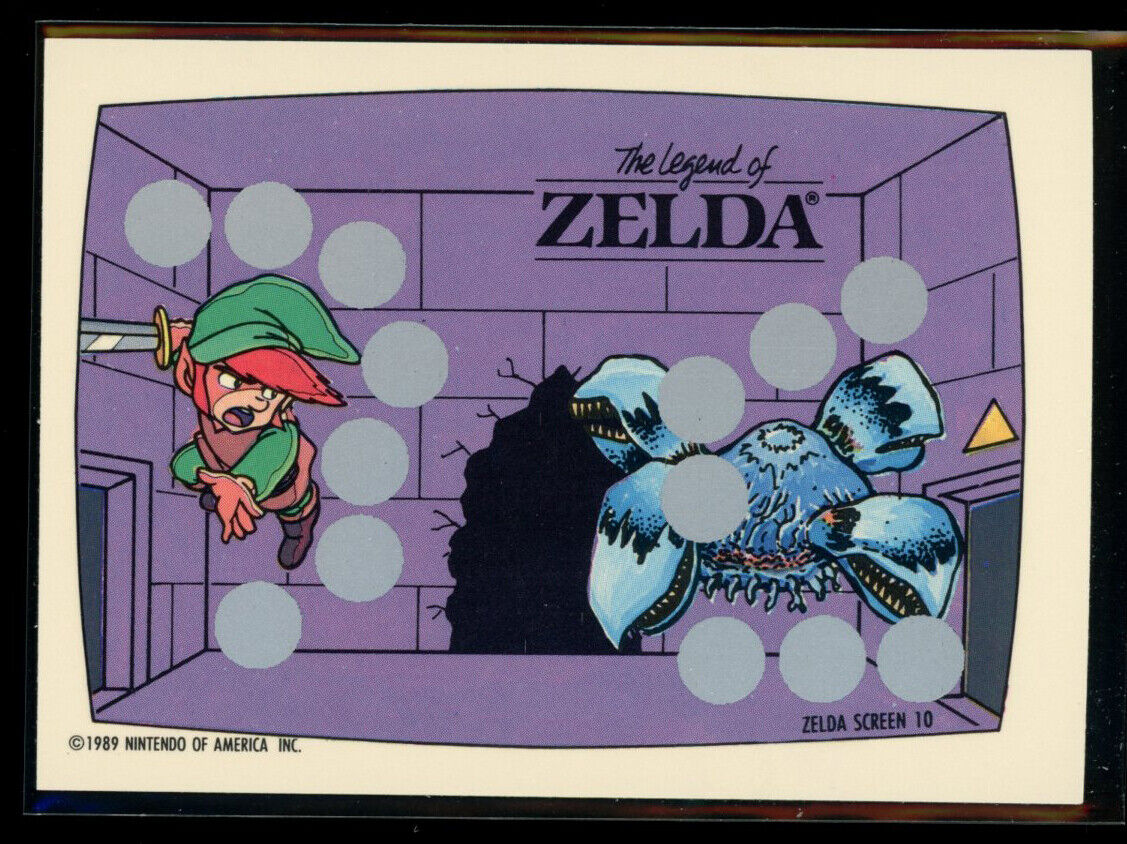 THE LEGEND OF ZELDA 1989 Topps Nintendo Scratch-Off Screen 10 NM C2
