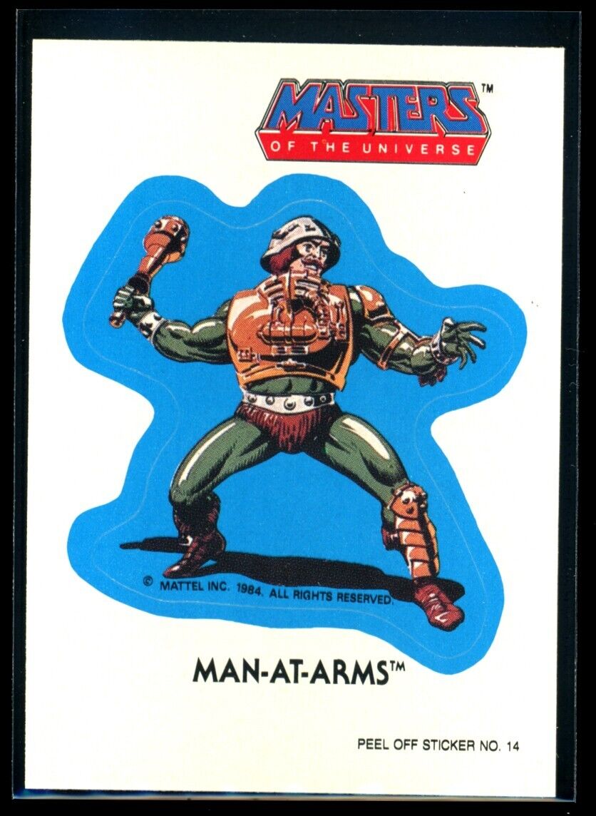 MAN-AT-ARMS 1984 Masters of the Universe Sticker #14 NM C1