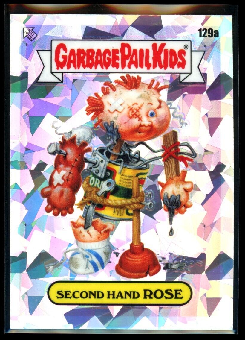 SECOND HAND ROSE 2021 Topps Chrome Atomic Refractor Garbage Pail Kids #129a