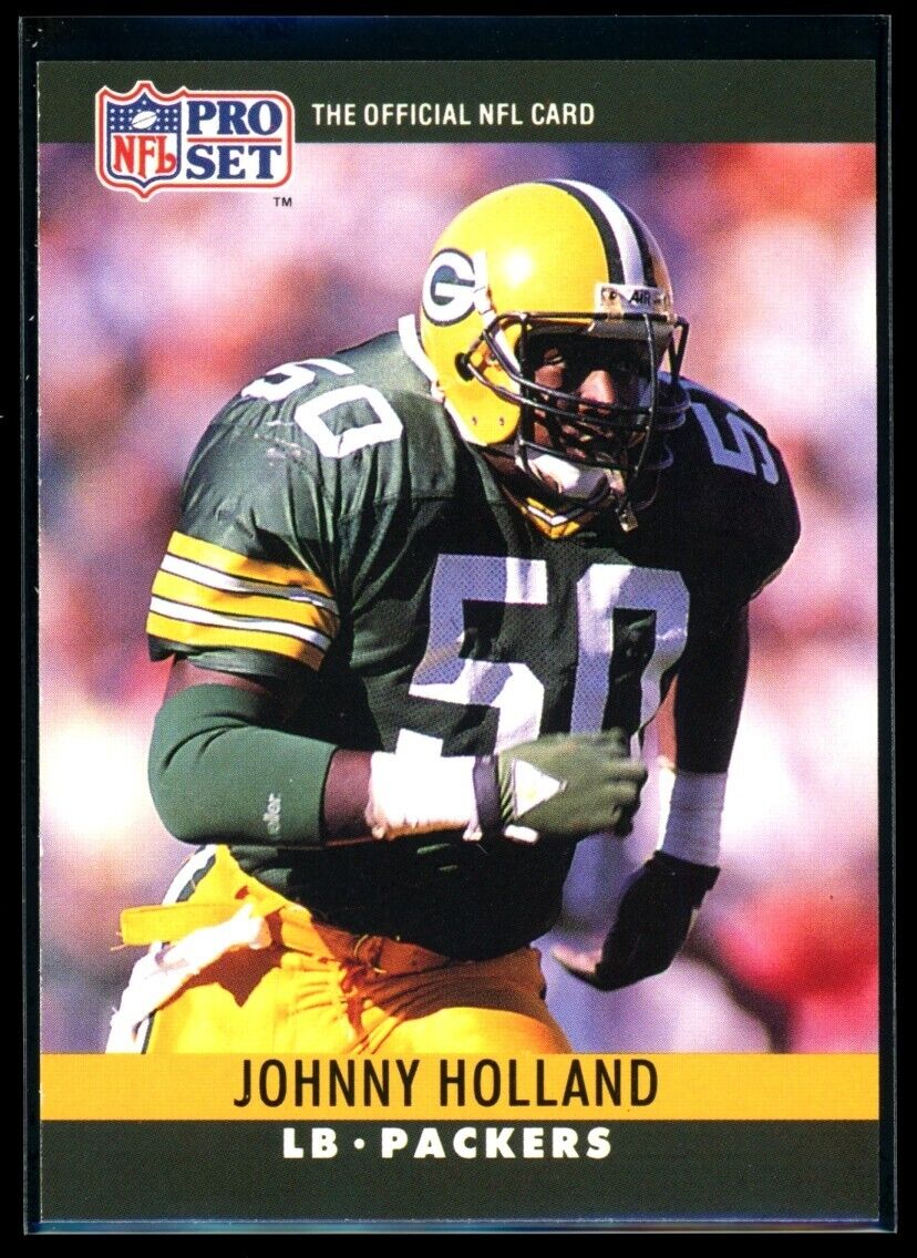 JOHNNY HOLLAND 1990 Pro Set #110 ERROR name and number missing on back