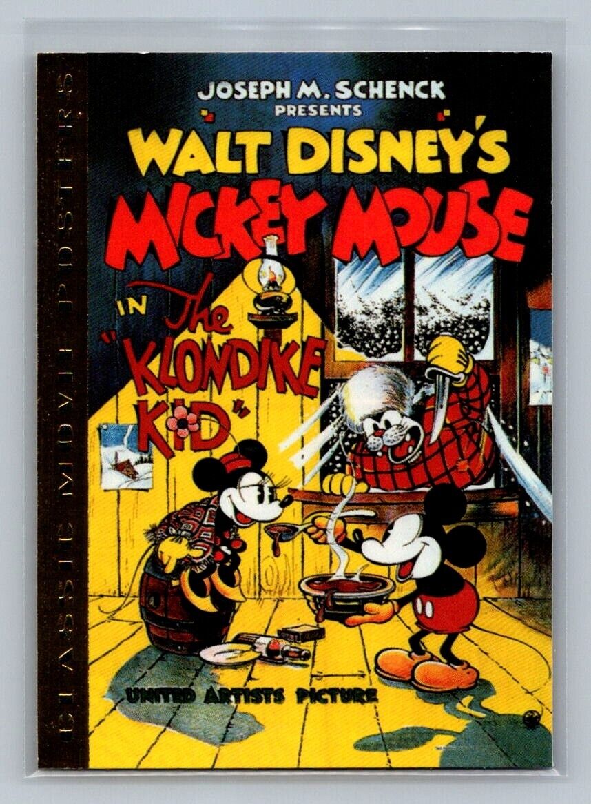KLONDIKE KID Mickey & Minnie Mouse 1995 Skybox Disney Premium Movie Poster #66
