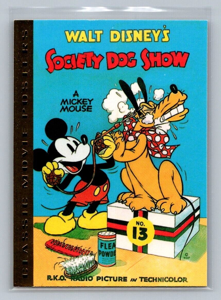 SOCIETY DOG SHOW Mickey Mouse 1995 Skybox Disney Premium Movie Poster #69 C4