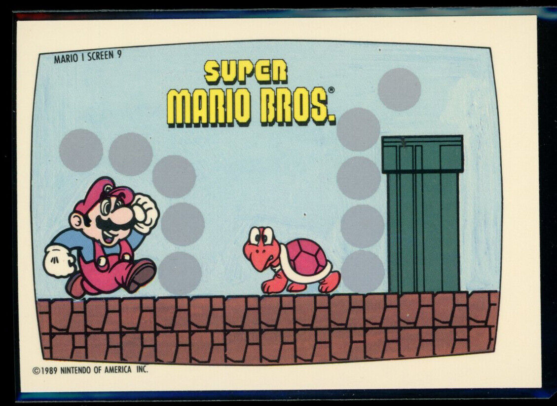 SUPER MARIO BROS 1989 Topps Nintendo Scratch-Off Screen 9 NM C3