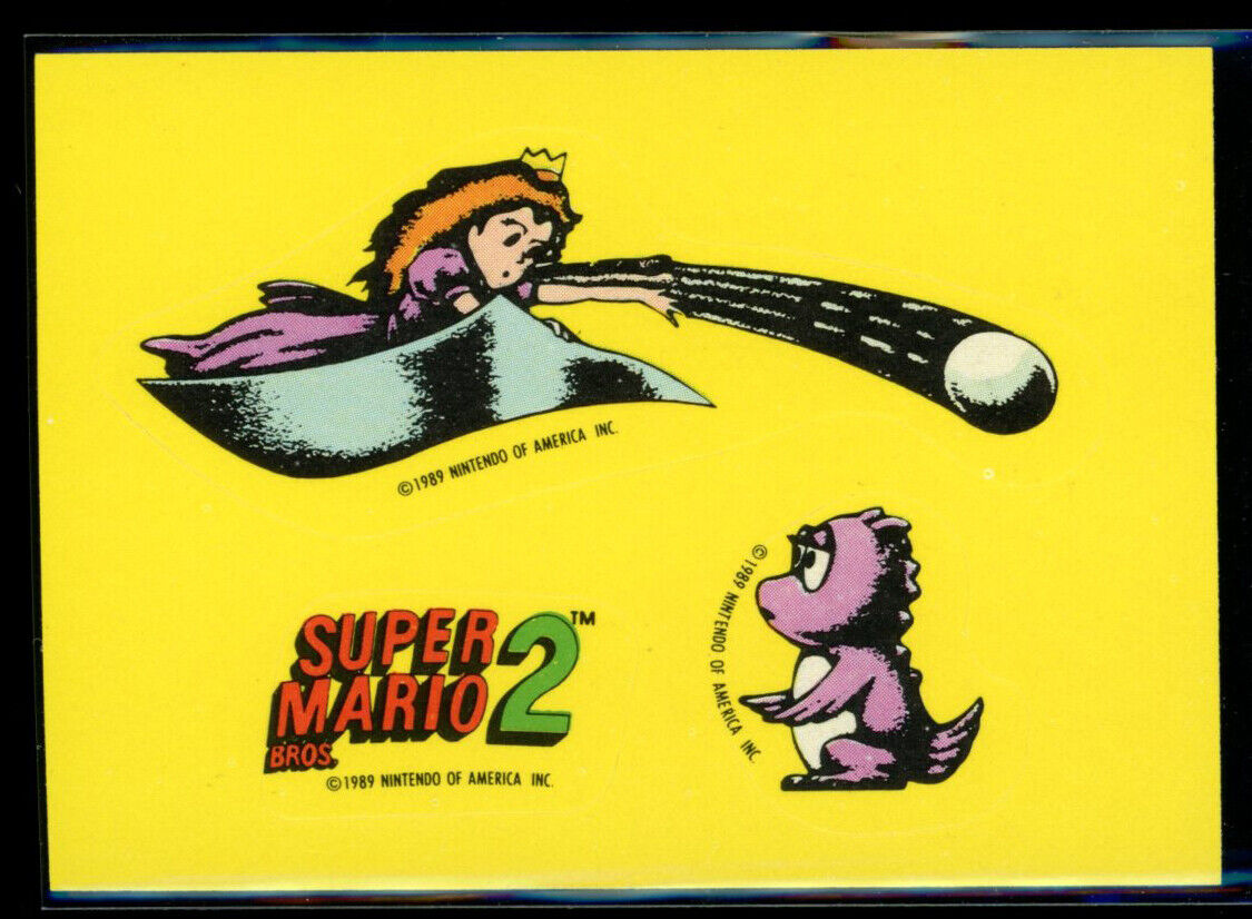 SUPER MARIO BROS 2 Princess 1989 Topps Nintendo Sticker #4 NM C1
