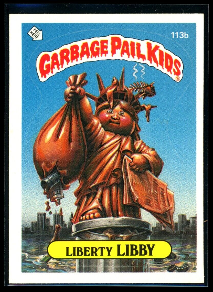 LIBERTY LIBBY 1986 Garbage Pail Kids Series 3 #113b Kid Brother NM C3