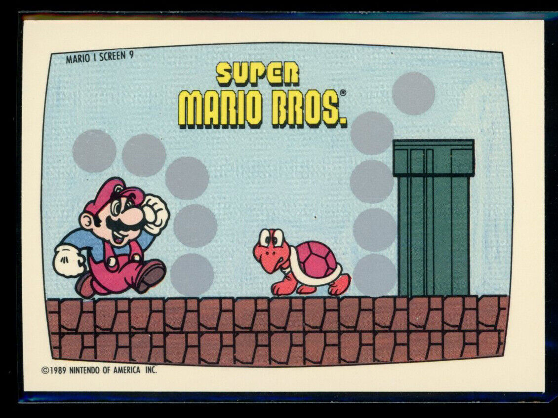 SUPER MARIO BROS 1989 Topps Nintendo Scratch-Off Screen 9 NM C1