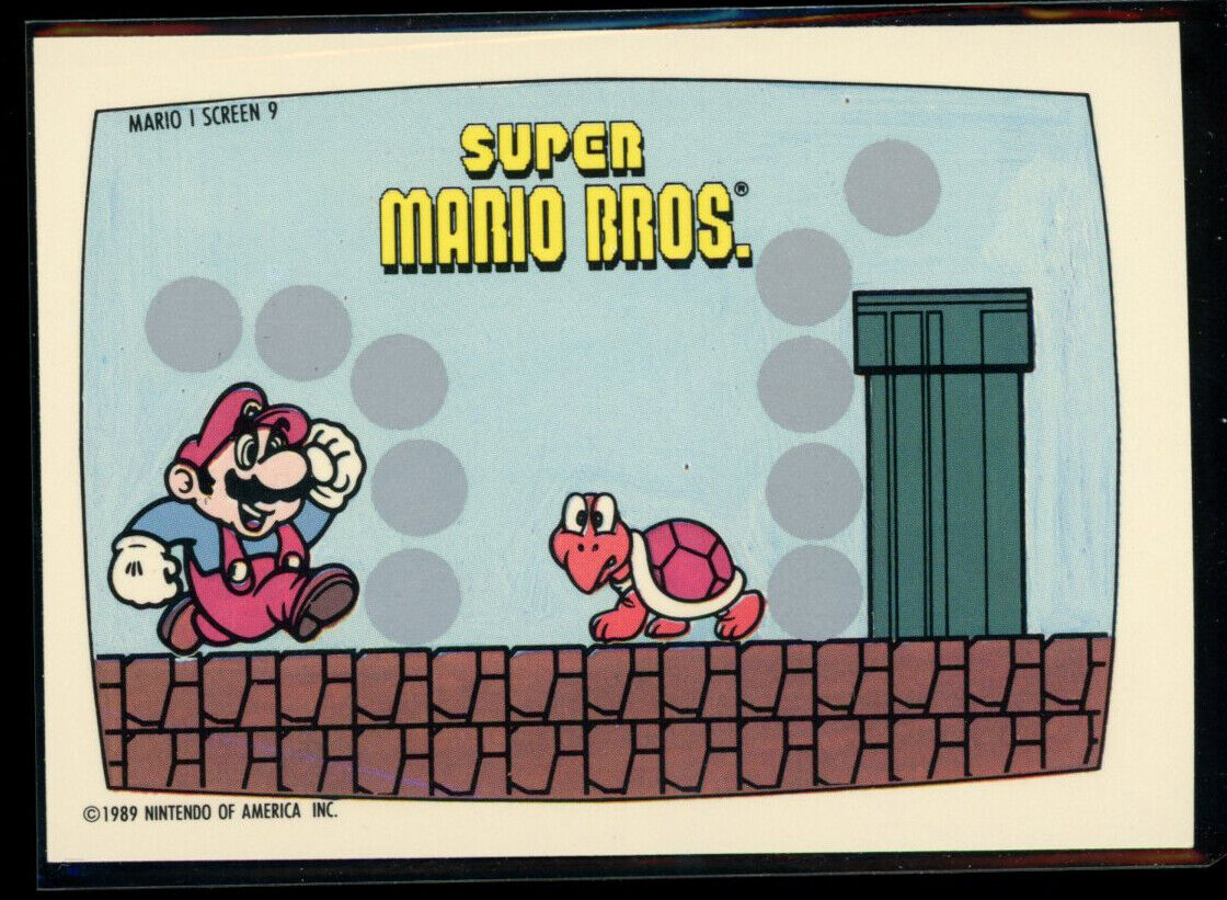 SUPER MARIO BROS 1989 Topps Nintendo Scratch-Off Screen 9 NM C4
