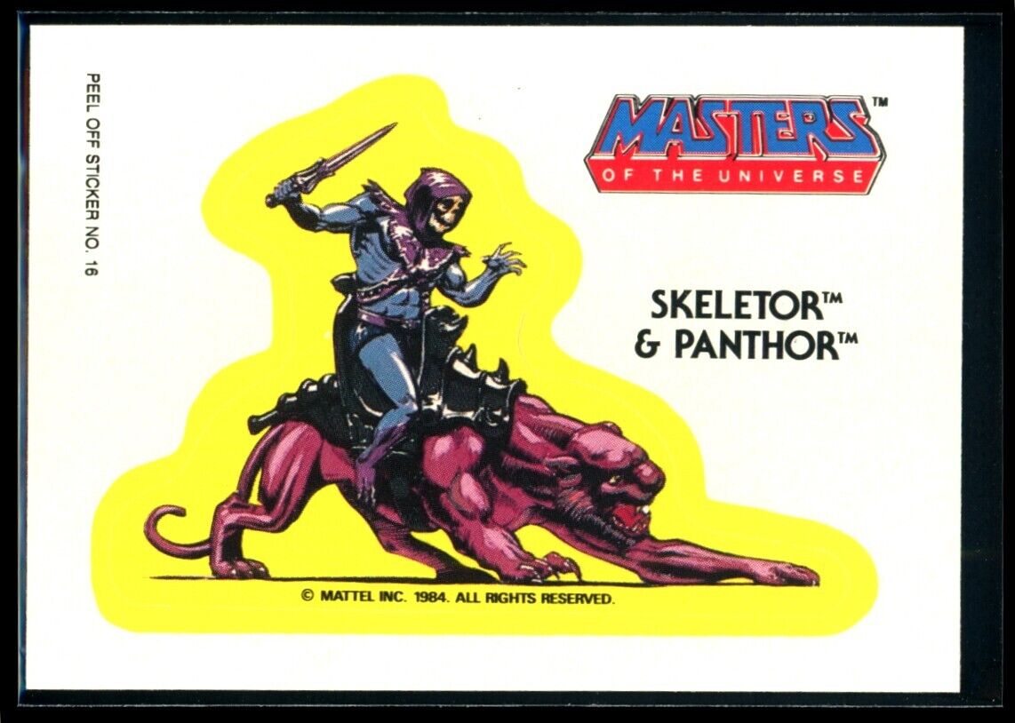 SKELETOR & PANTHOR 1984 Masters of the Universe Sticker #16 NM C2