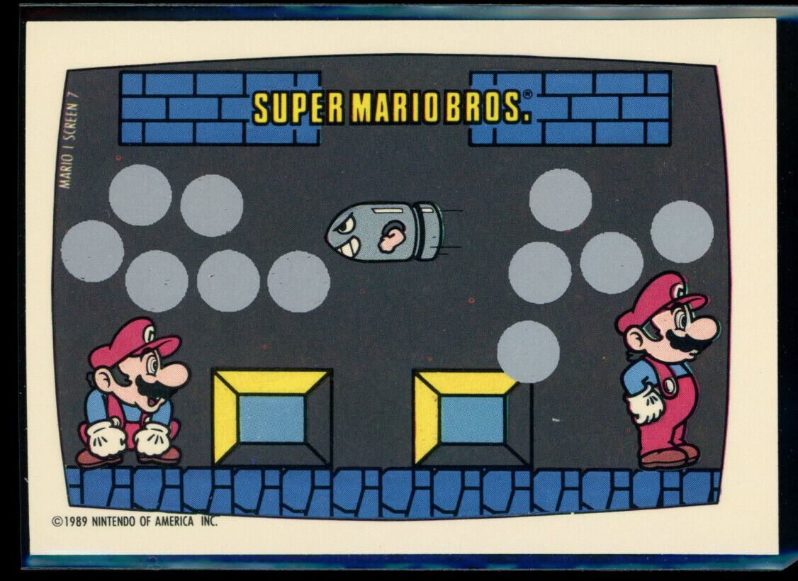SUPER MARIO BROS 1989 Topps Nintendo Scratch-Off Screen 7 NM C4