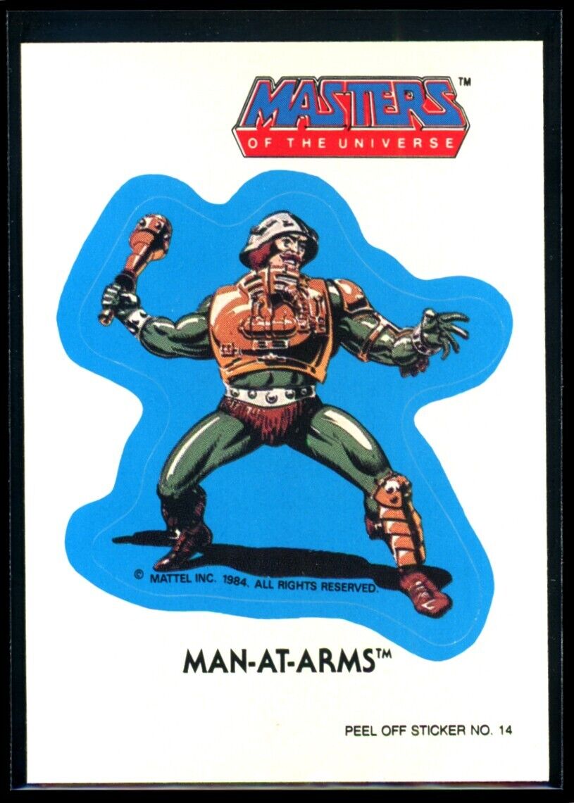 MAN-AT-ARMS 1984 Masters of the Universe Sticker #14 NM C4
