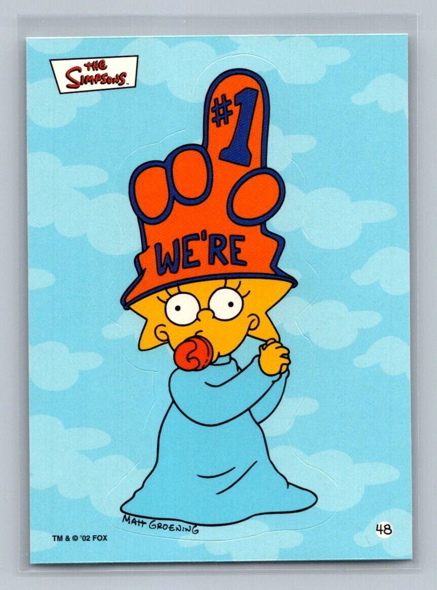 MAGGIE SIMPSON We're #1 2002 Topps The Simpsons Sticker #48