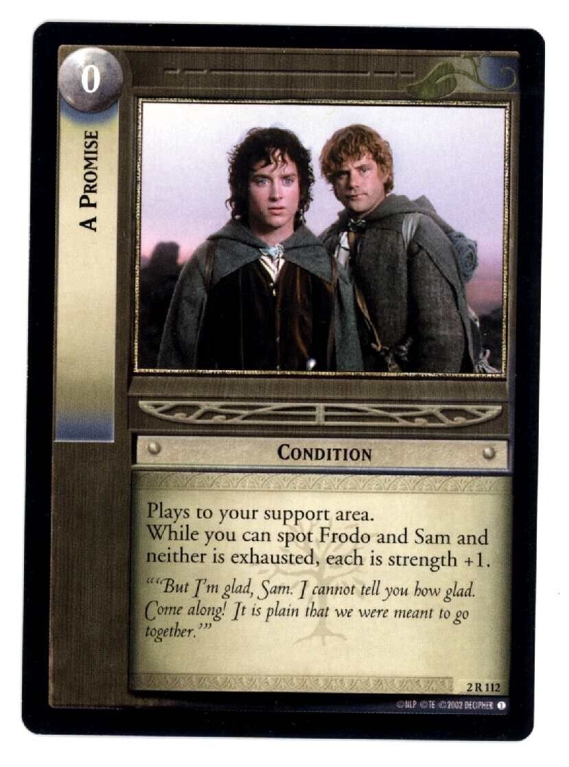 A PROMISE Rare 2002 LOTR Mines of Moria NM 2R112 C2 Lord of the Rings Base - Hobby Gems