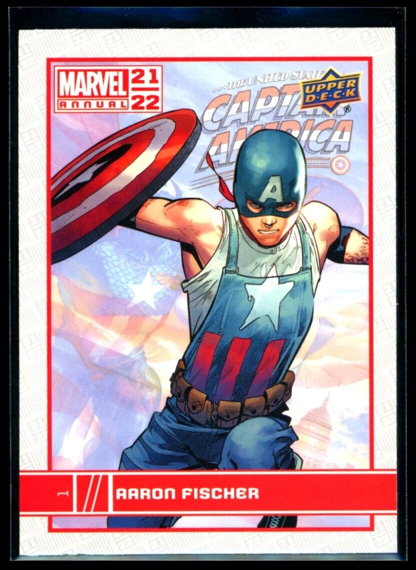 AARON FISCHER Captain America 2021-22 Upper Deck Marvel Annual #1 *Quantity* Marvel Base - Hobby Gems
