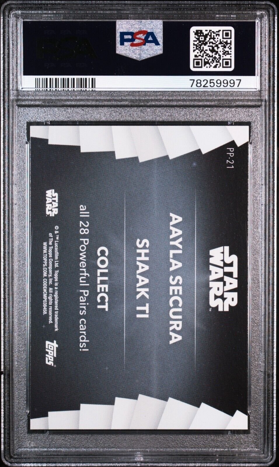 AAYLA SECURA SHAAK TI PSA 10 2020 Topps Women of Star Wars Powerful Pairs #PP-21 Star Wars Base Graded Cards - Hobby Gems