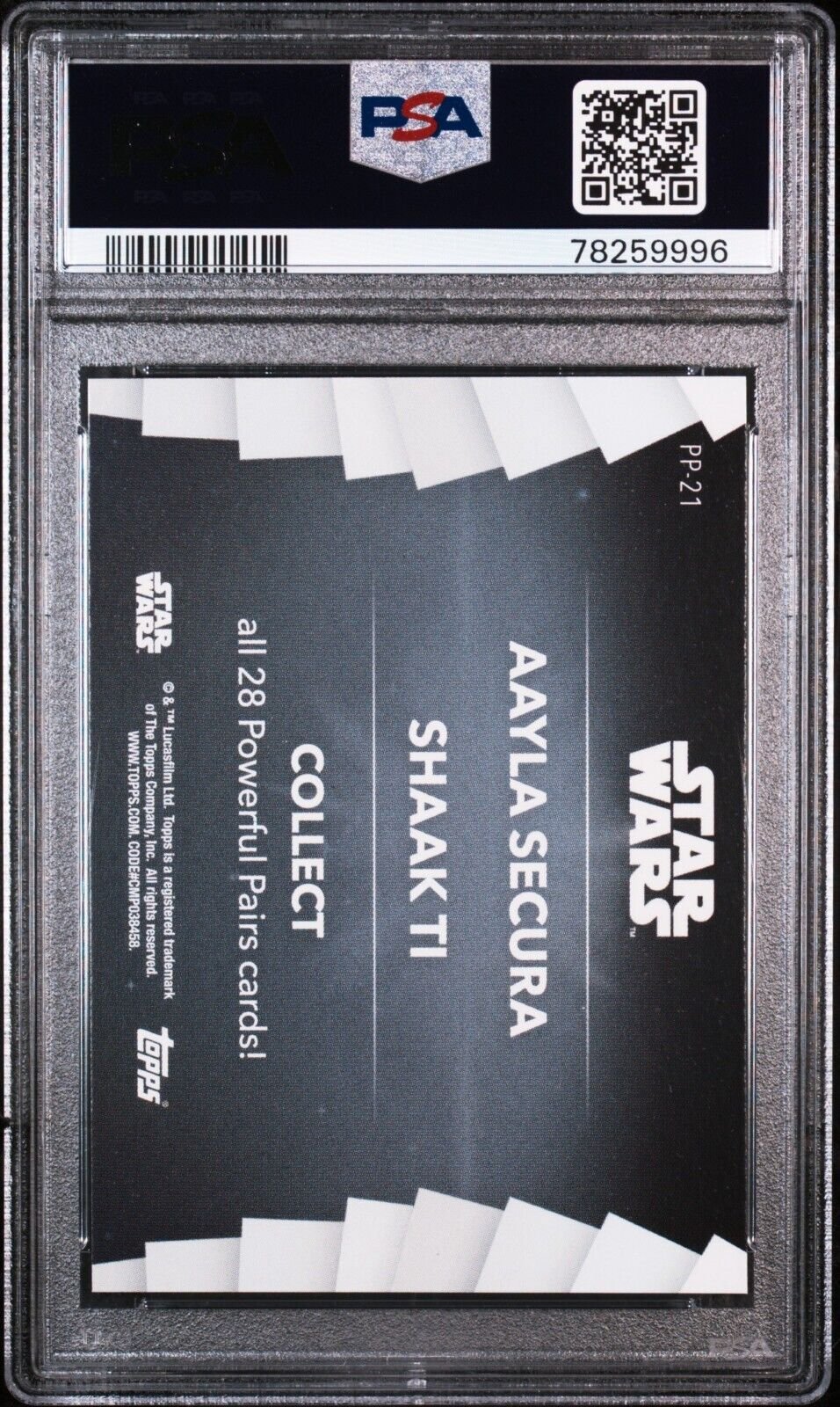 AAYLA SECURA SHAAK TI PSA 9 2020 Topps Women of Star Wars Powerful Pairs #PP-21 Star Wars Base Graded Cards - Hobby Gems