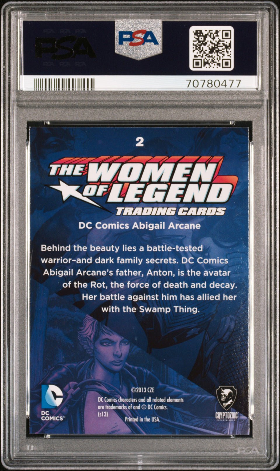 ABIGAIL ARCANE PSA 10 2013 DC Comics The Women of Legend Foil #2 DC Comics Graded Cards Parallel - Hobby Gems