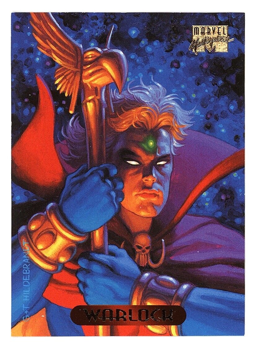 ADAM WARLOCK 1994 Marvel Masterpieces Hildebrandt Brothers #134 Marvel Base - Hobby Gems