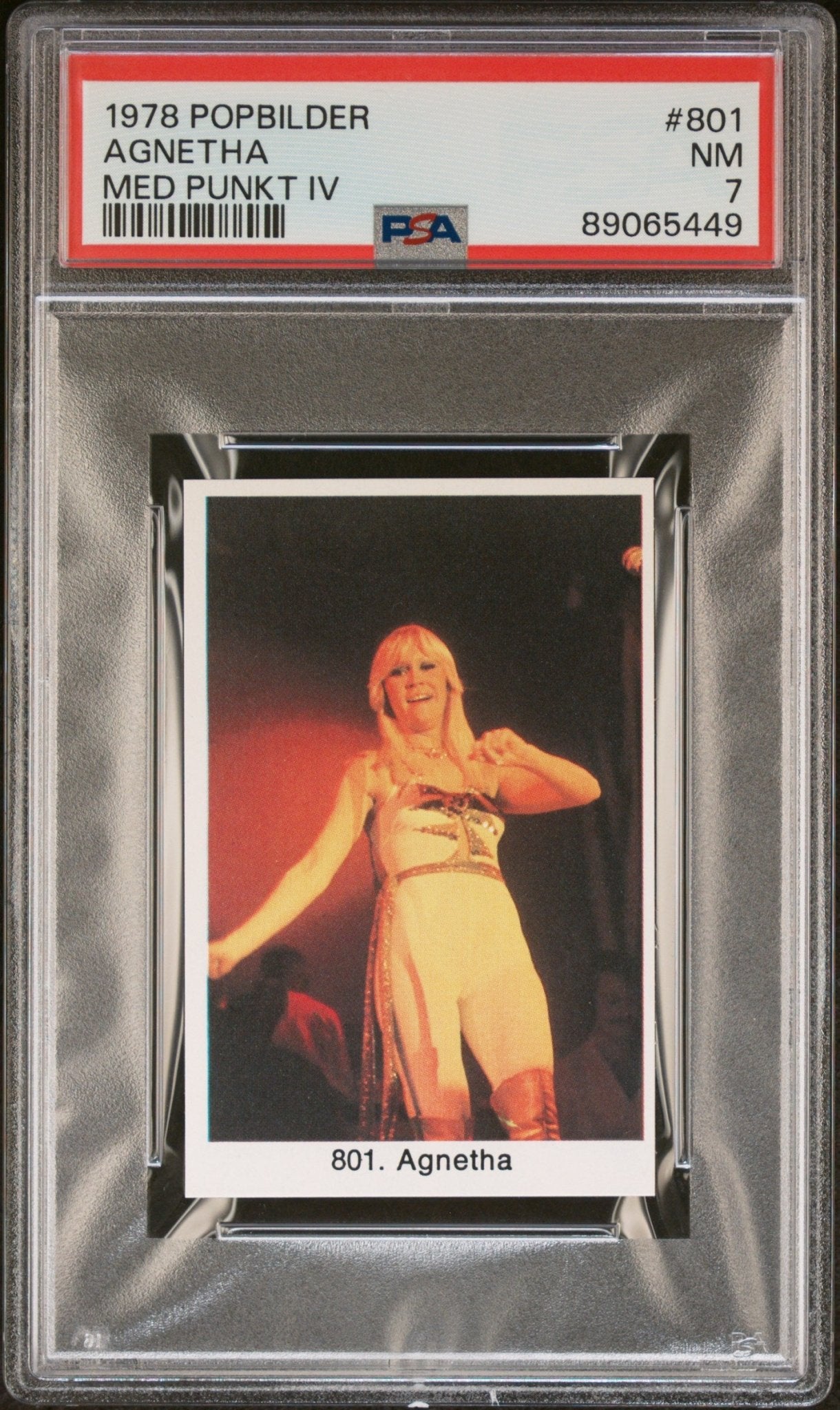 AGNETHA PSA 7 1979 Popbilder Med Punkt IV Pop Culture Singer Abba #801 Pop Culture Base Graded Cards - Hobby Gems