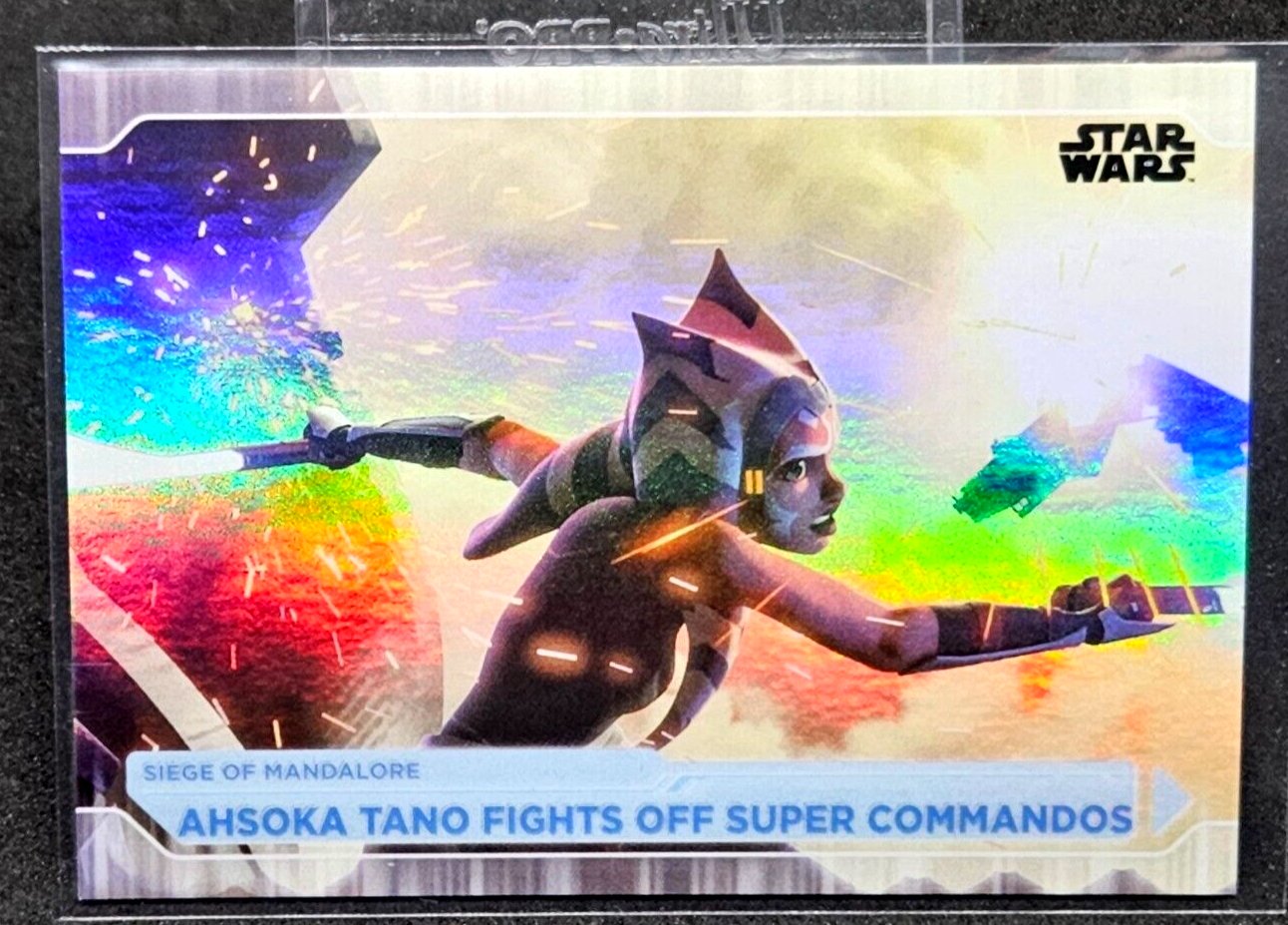 AHSOKA TANO 2021 Star Wars Battle Plans Foilboard #33 C2 Star Wars Base Parallel - Hobby Gems