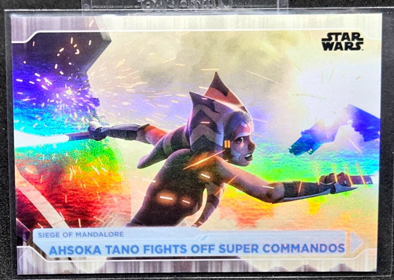 AHSOKA TANO 2021 Star Wars Battle Plans Foilboard #33 C5 Star Wars Base Parallel - Hobby Gems