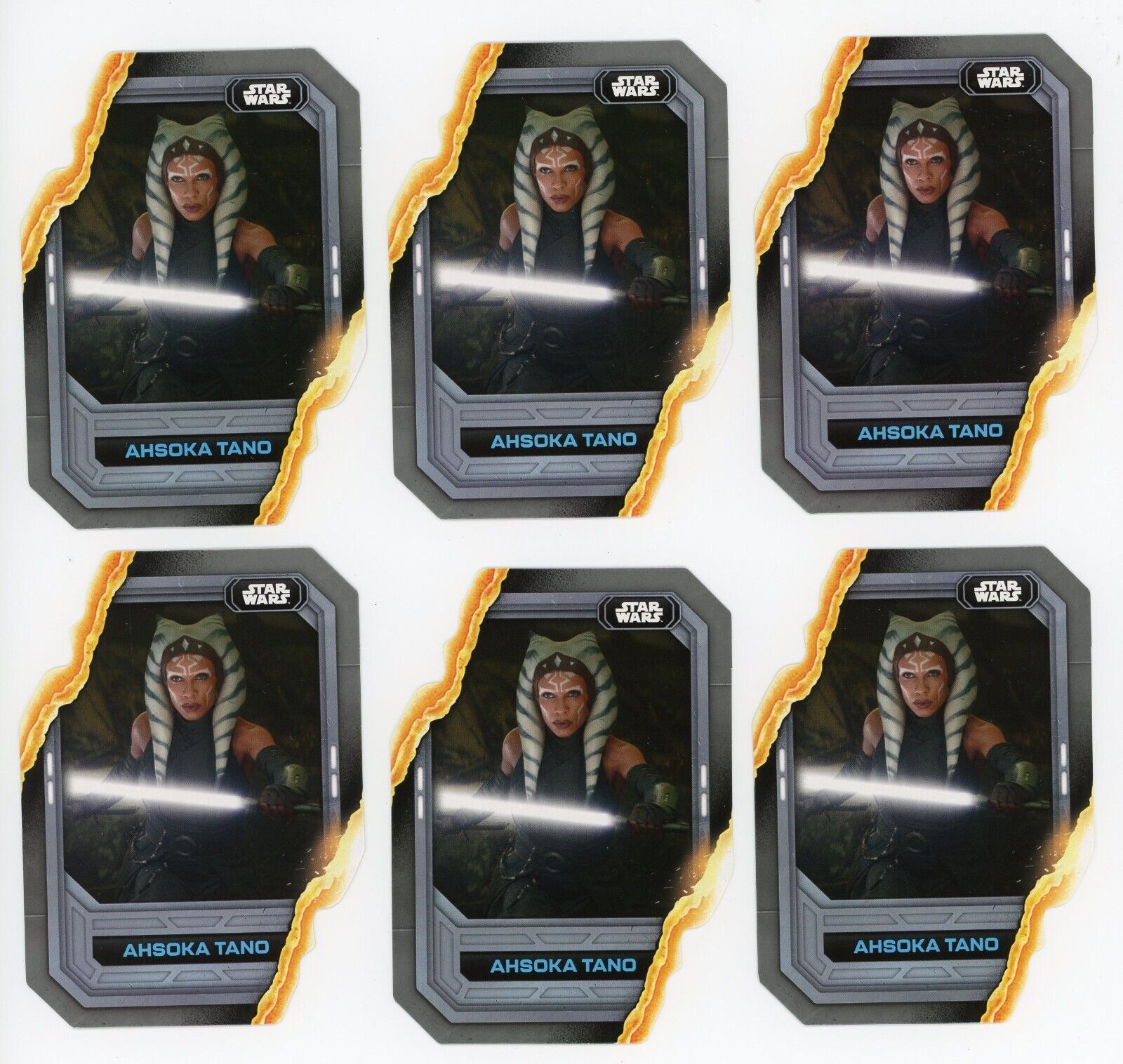 AHSOKA TANO 2023 Topps Star Wars Lightsaber Stylings #LS-2 Six Cards HG3 Star Wars Insert - Hobby Gems