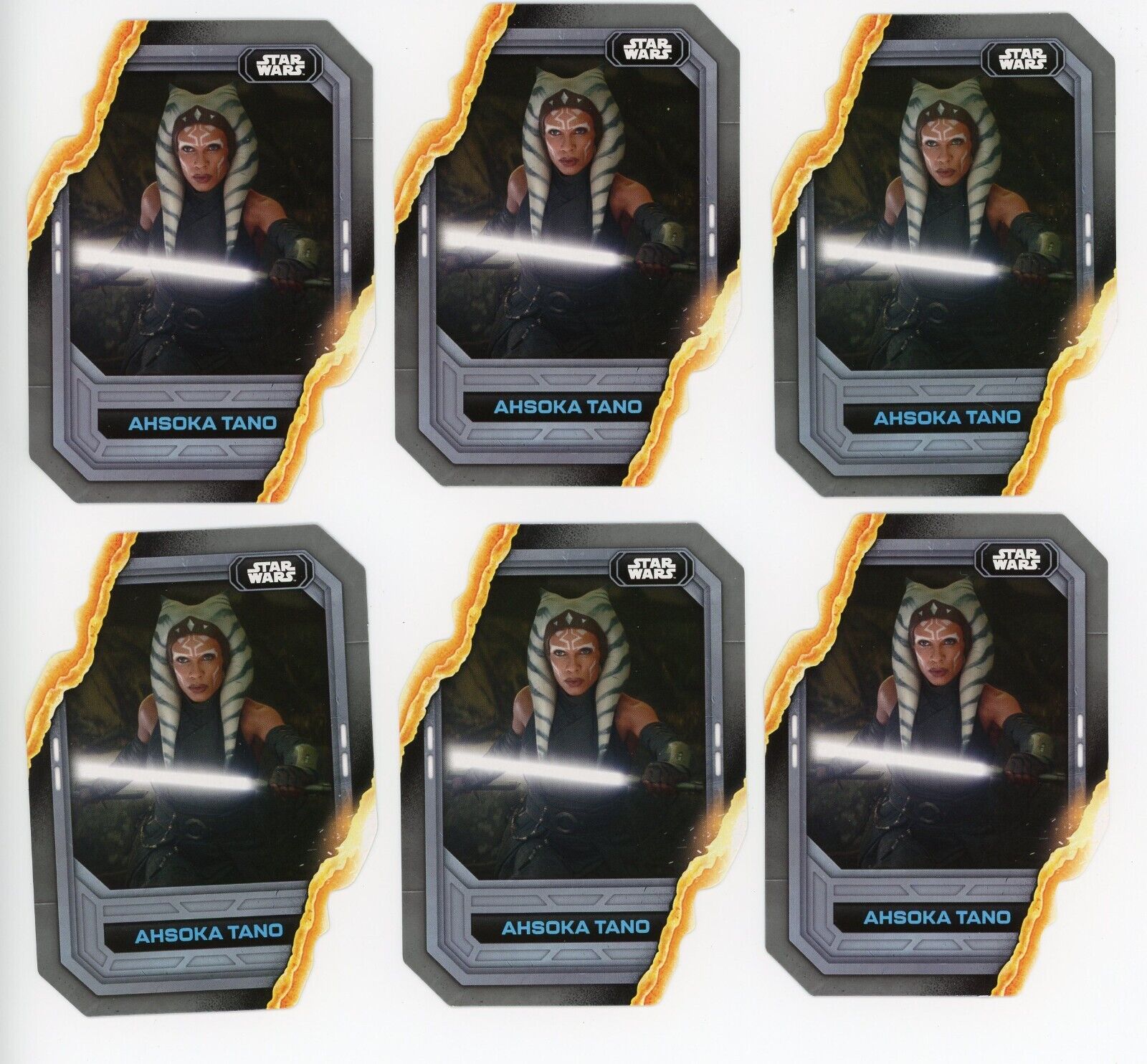 AHSOKA TANO 2023 Topps Star Wars Lightsaber Stylings #LS-2 Six Cards HG5 Star Wars Insert - Hobby Gems