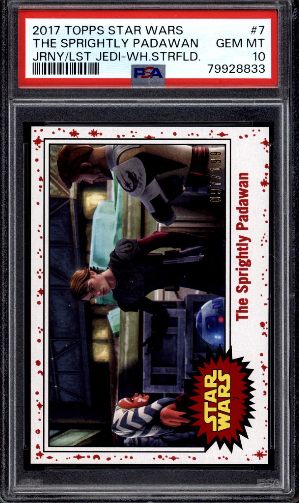 AHSOKA TANO ANAKIN PSA 10 2017 Topps Star Wars White Starfield #7 097/199 Star Wars Graded Cards Parallel Serial Numbered - Hobby Gems