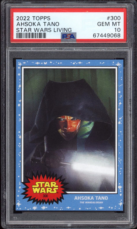 AHSOKA TANO PSA 10 2022 Topps Star Wars Living #300 C18 Star Wars Base Graded Cards - Hobby Gems