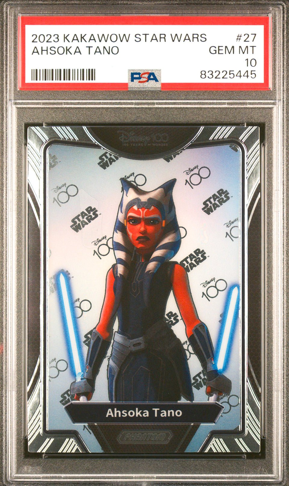 AHSOKA TANO PSA 10 2023 Kakawow Phantom Disney100 Star Wars #27 C1 Star Wars Base Graded Cards - Hobby Gems