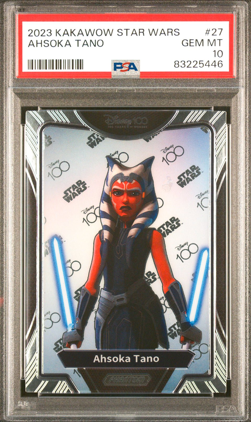 AHSOKA TANO PSA 10 2023 Kakawow Phantom Disney100 Star Wars #27 C2 Star Wars Base Graded Cards - Hobby Gems