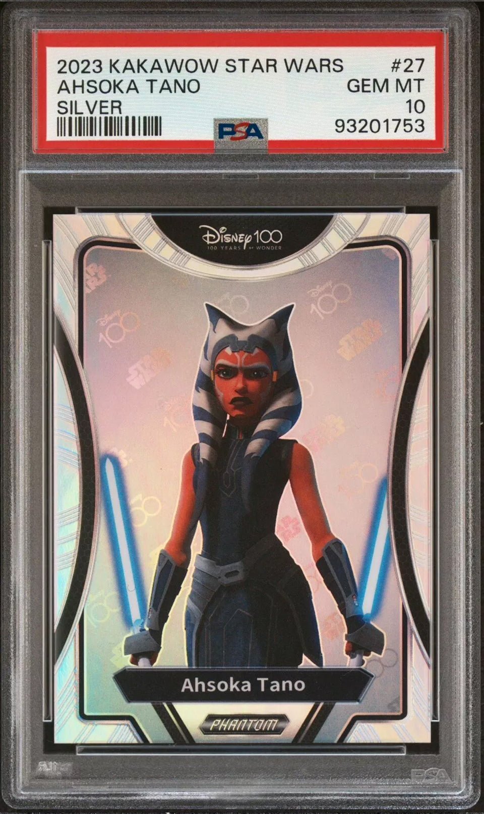 AHSOKA TANO PSA 10 2023 Kakawow Star Wars Silver #27 C2 Star Wars Graded Cards Parallel - Hobby Gems