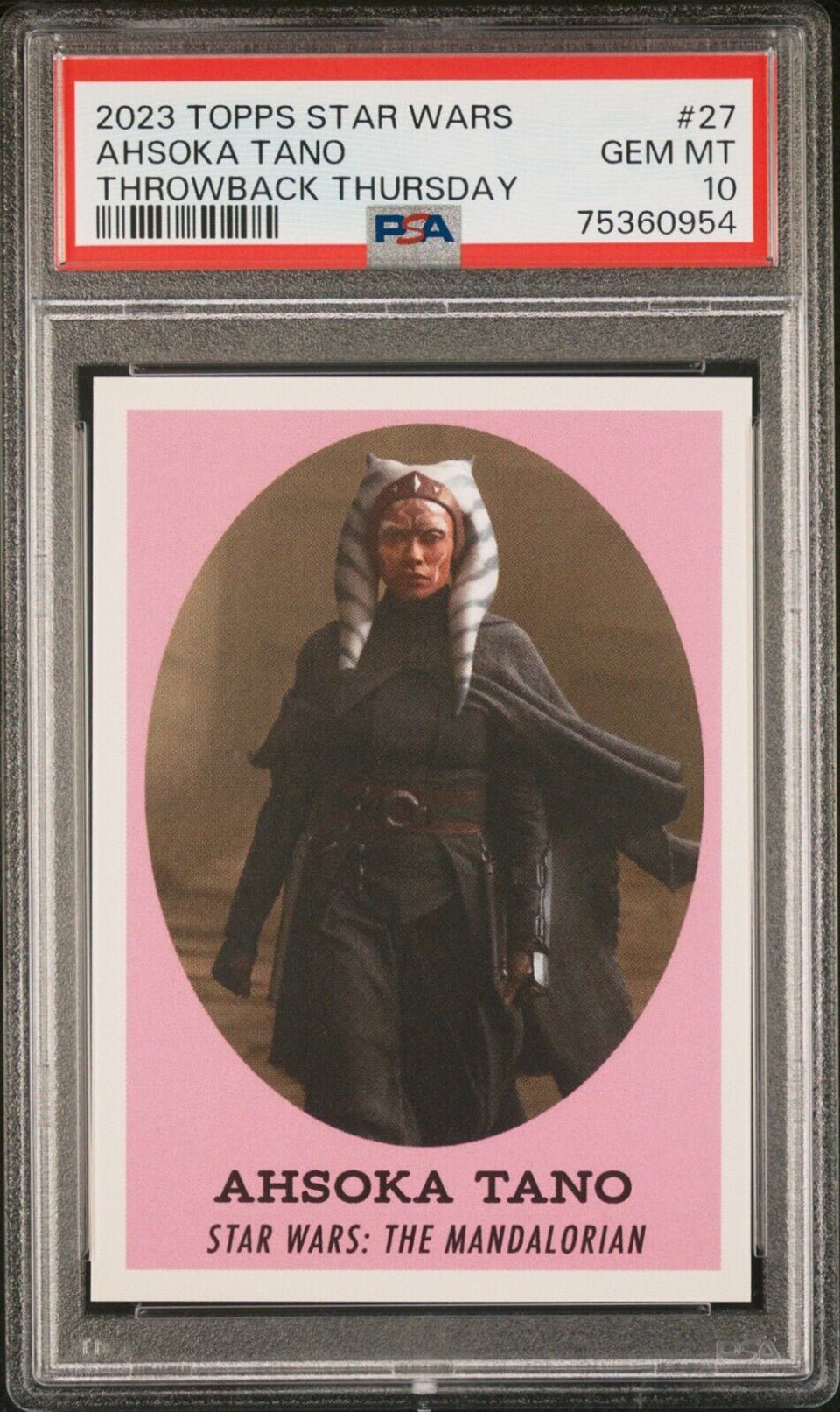 AHSOKA TANO PSA 10 2023 Topps Star Wars Throwback Thursday TBT #27 C4 Star Wars Base Graded Cards - Hobby Gems